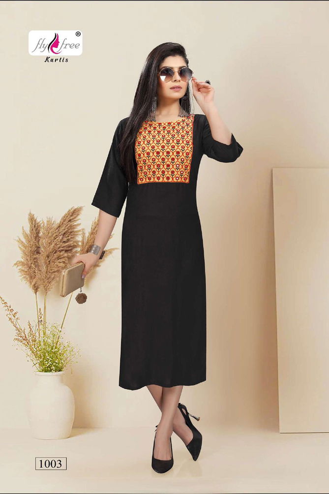 Fly Free Ignite New Fancy Wear Rayon Designer Kurti Collection